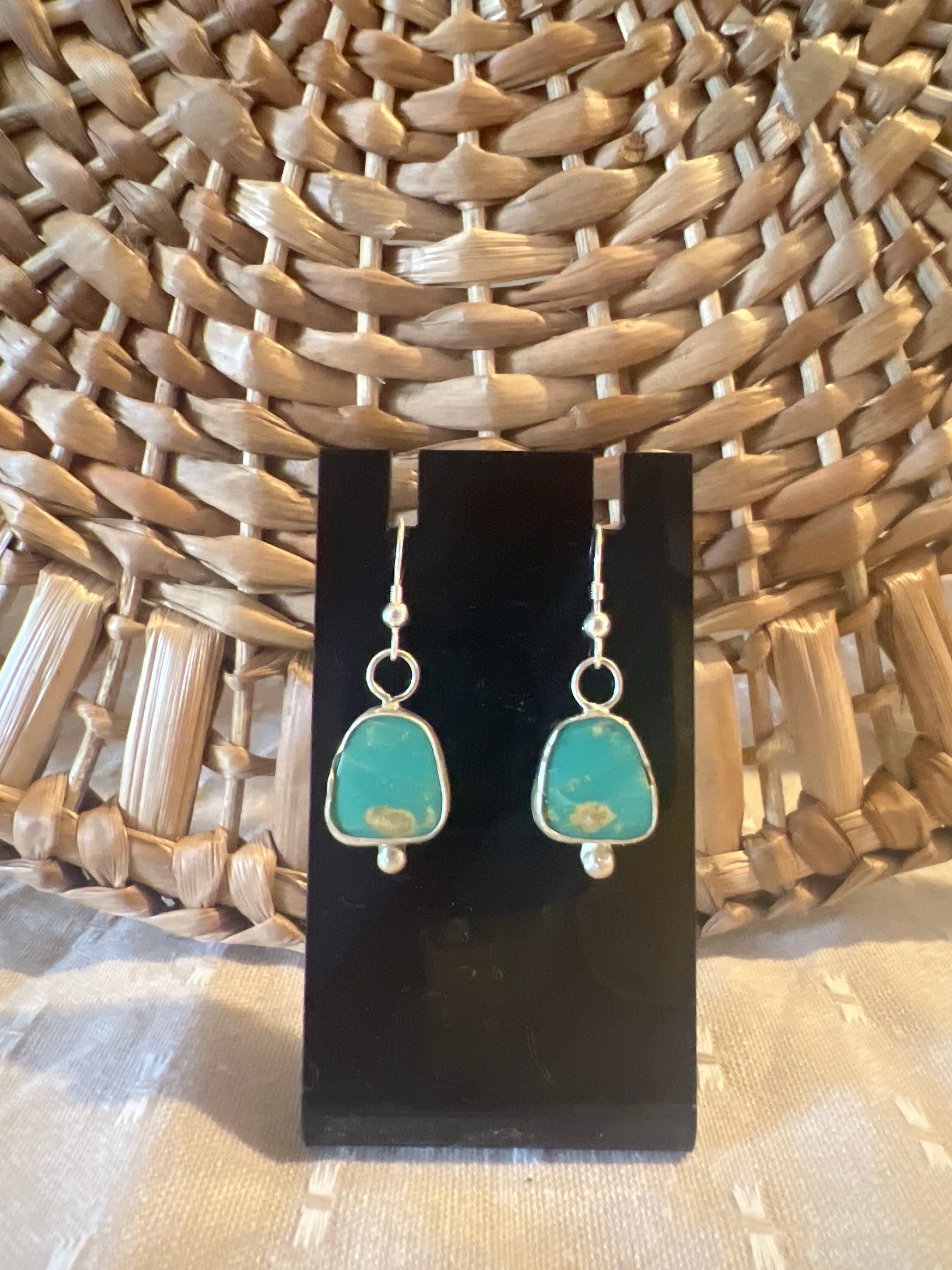 Dot Turquoise Dangle Earrings