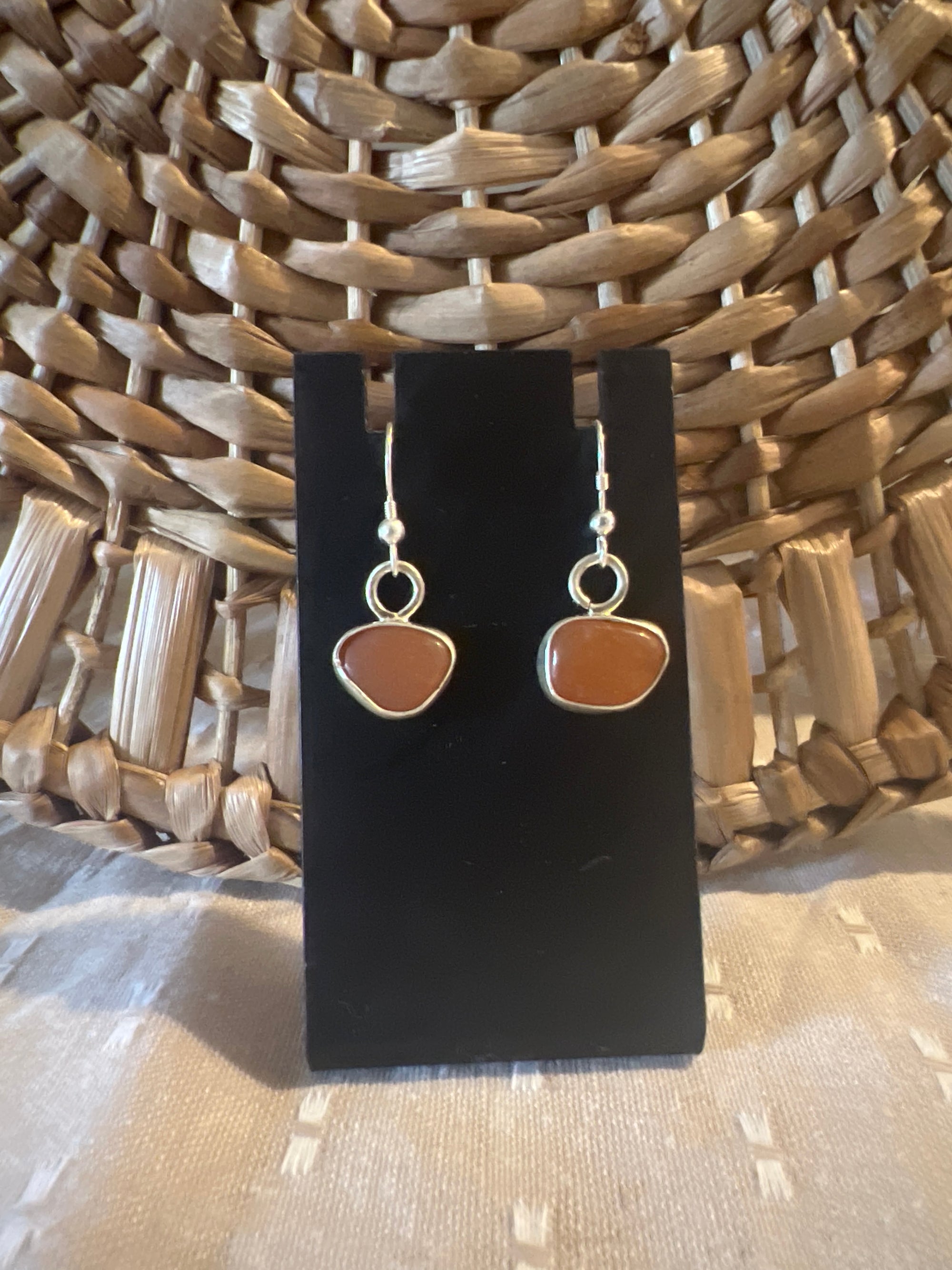 Orange Dangle Earrings