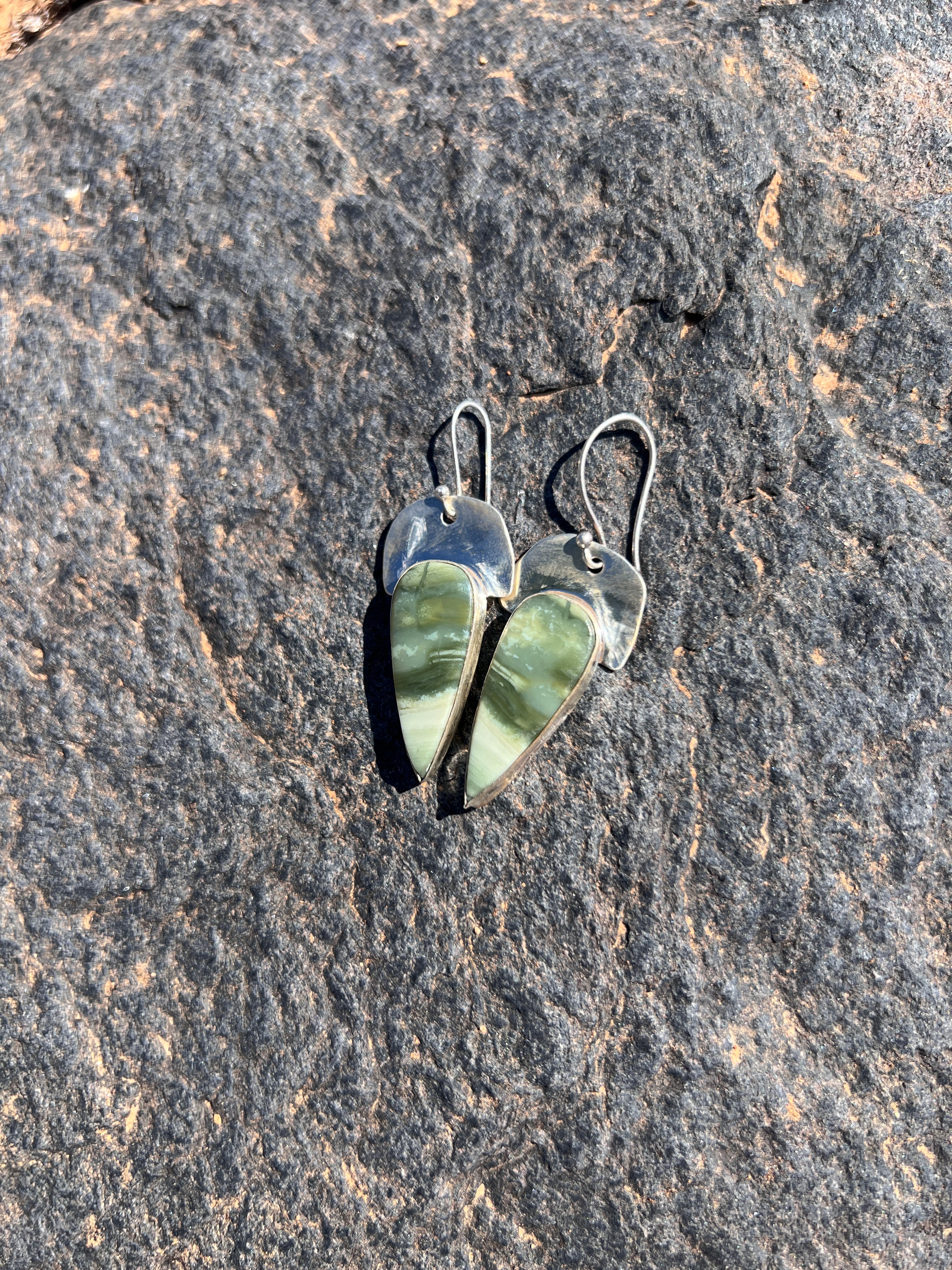 Sage + Silver Earrings
