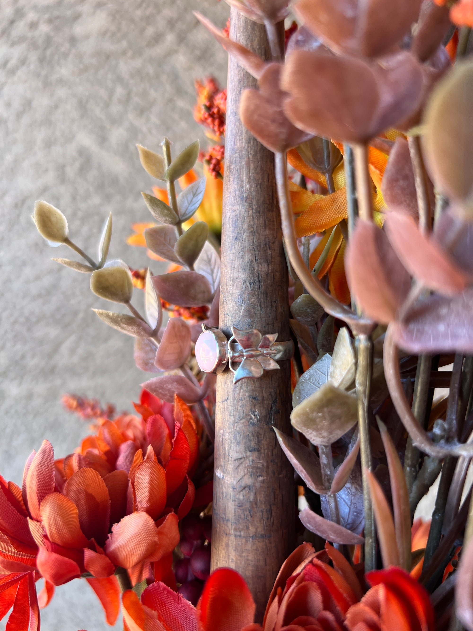 Pink Butterfly Ring 7.5