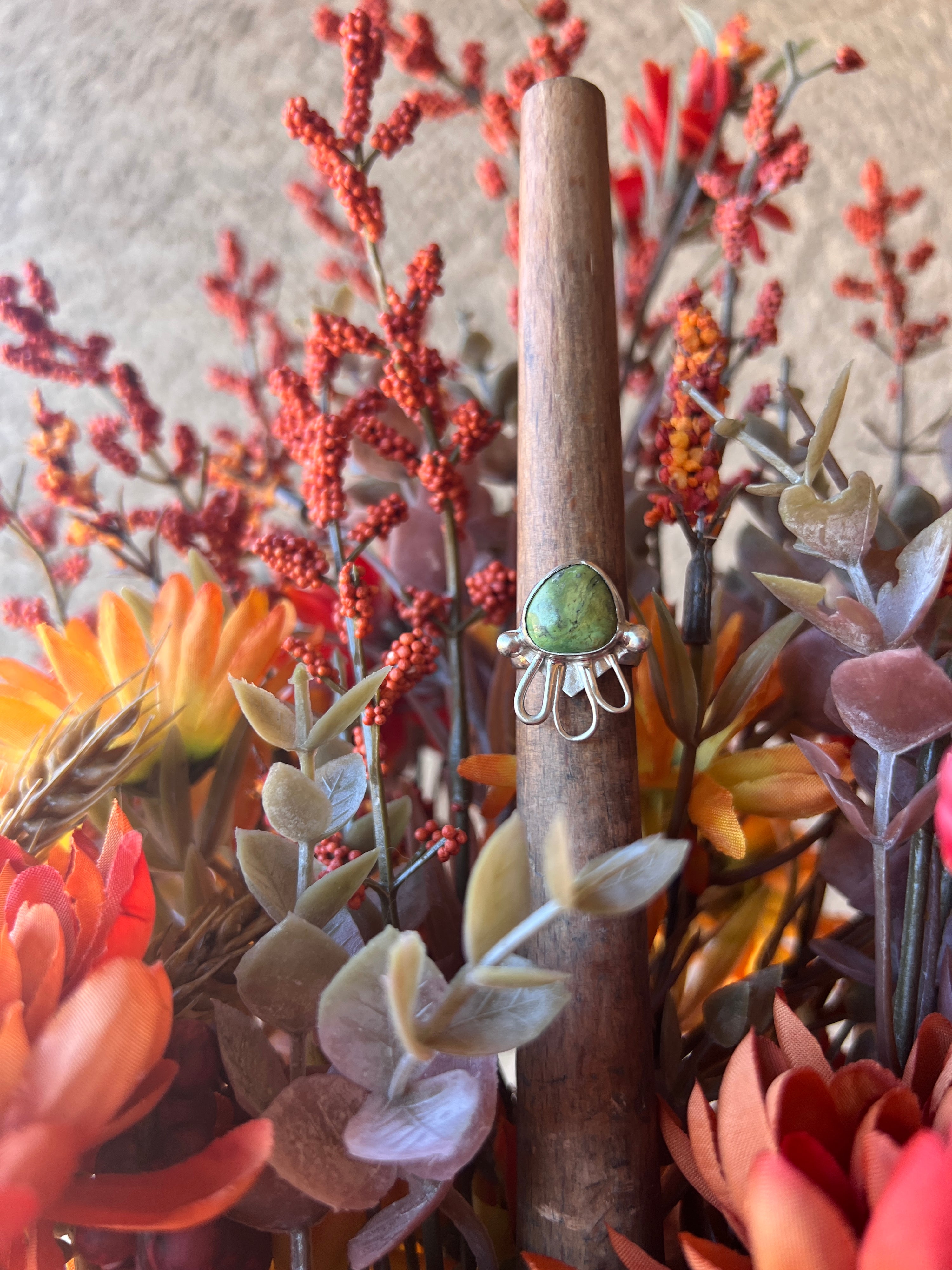 Boho Flower Ring 4.5